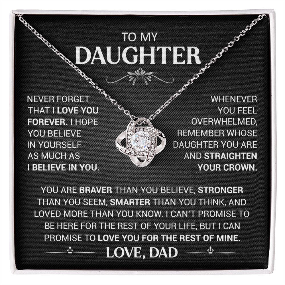 To My Beautiful Daughter - Believe In Yourself Necklace