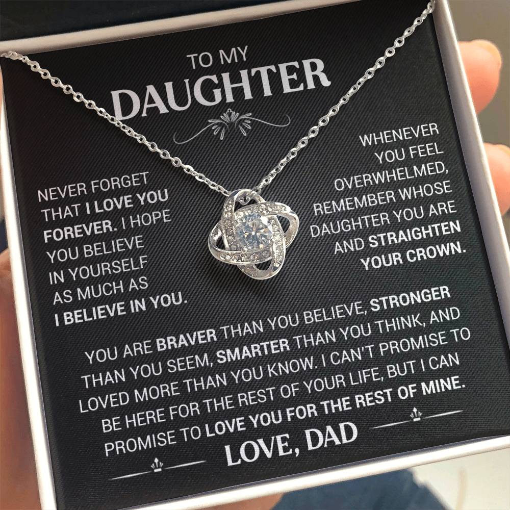 To My Beautiful Daughter - Believe In Yourself Necklace