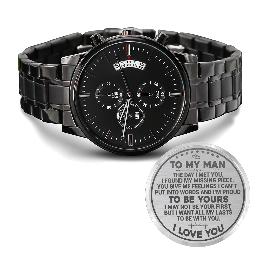 To My Man - I Found My Missing Piece - Engraved Premium Watch