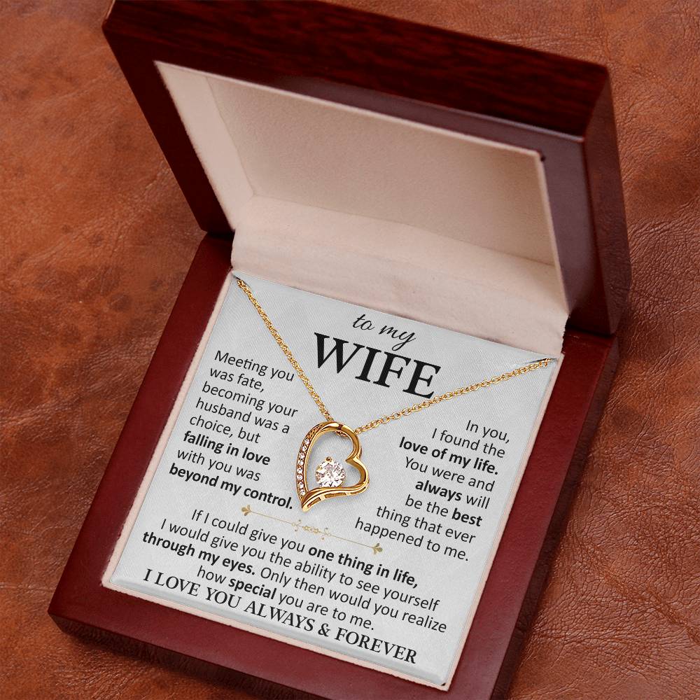 Husband To Wife "Love Of My Life" Forever Love Necklace