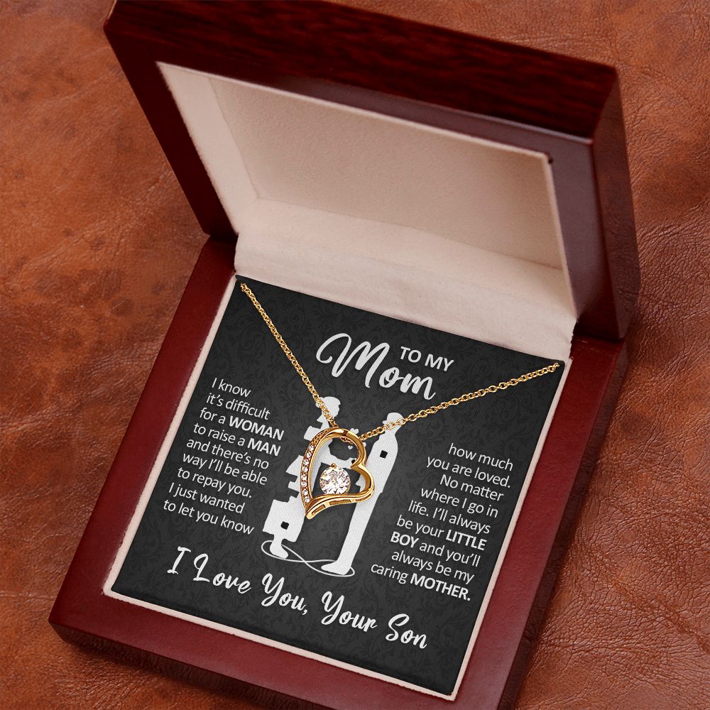 To My Mom - I'll Always Be Your Little Boy - Forever Love Necklace