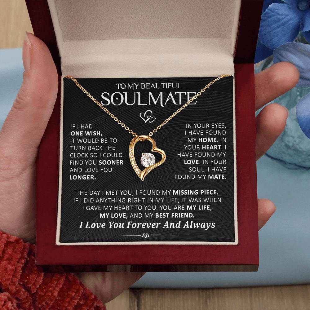 Gift for Soulmate "In Your Eyes I Have Found My Home" Necklace