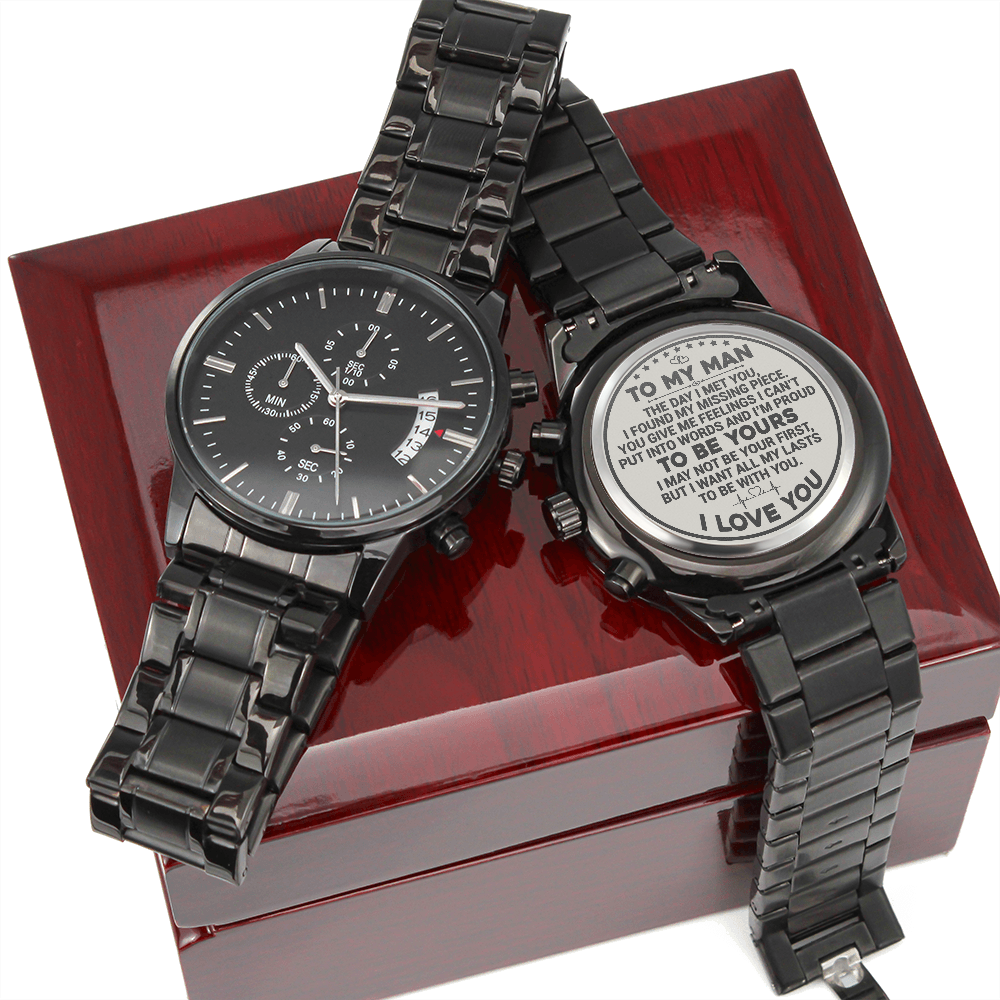 To My Man - I Found My Missing Piece - Engraved Premium Watch