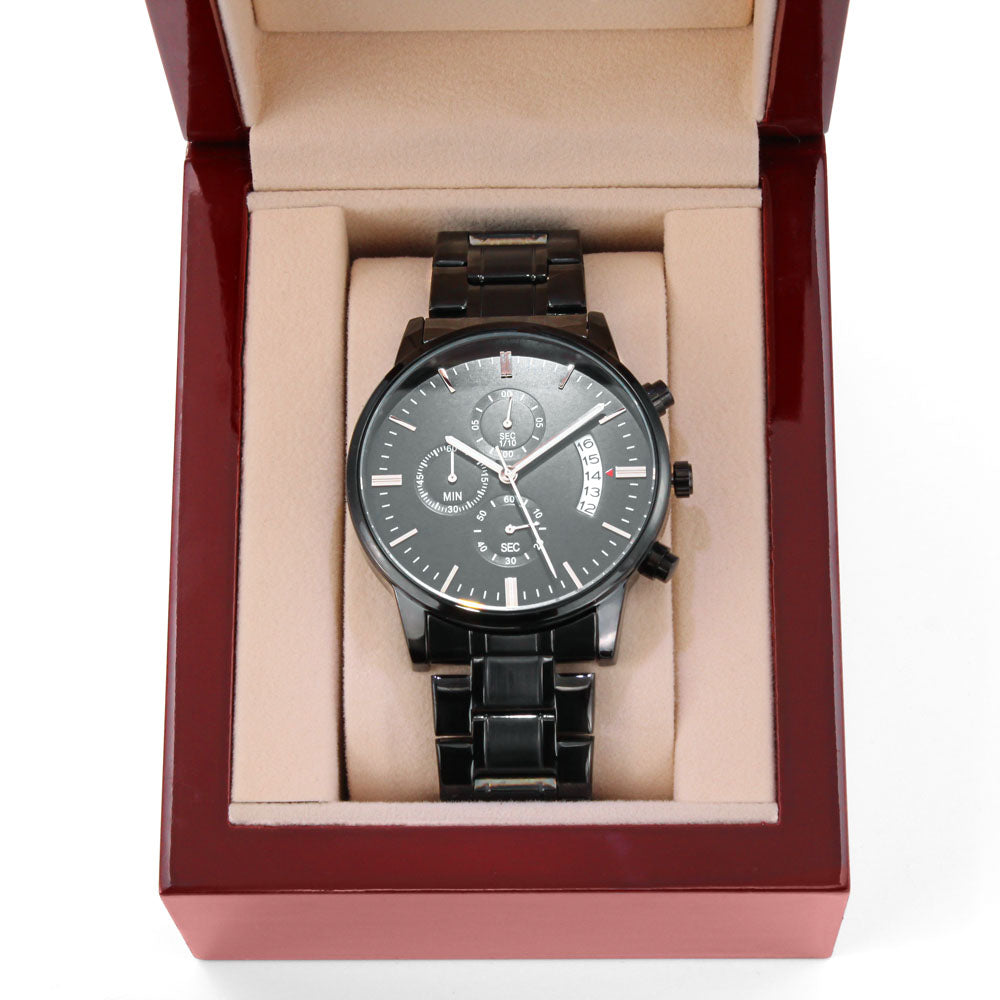 To My Son - Always Keep Me In Your Heart - Engraved Premium Watch