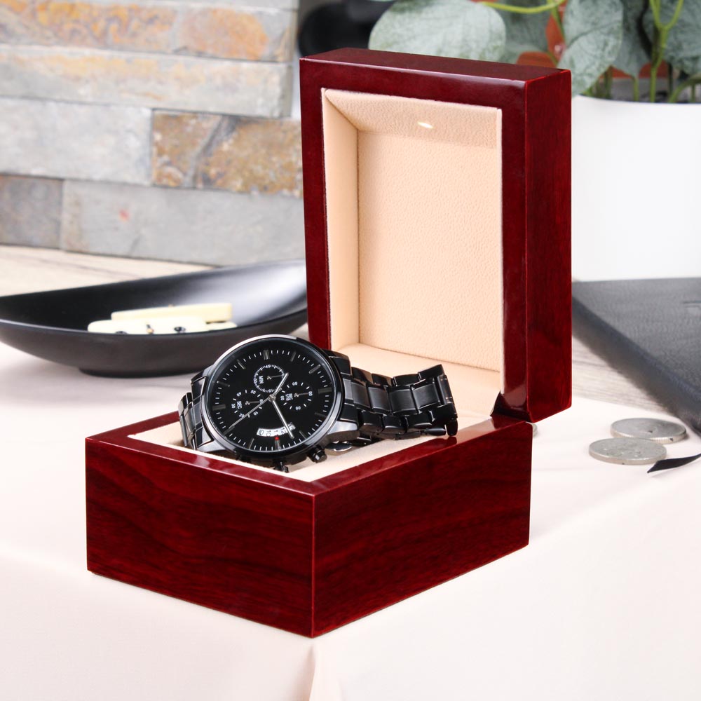 To My Son - Always Keep Me In Your Heart - Engraved Premium Watch