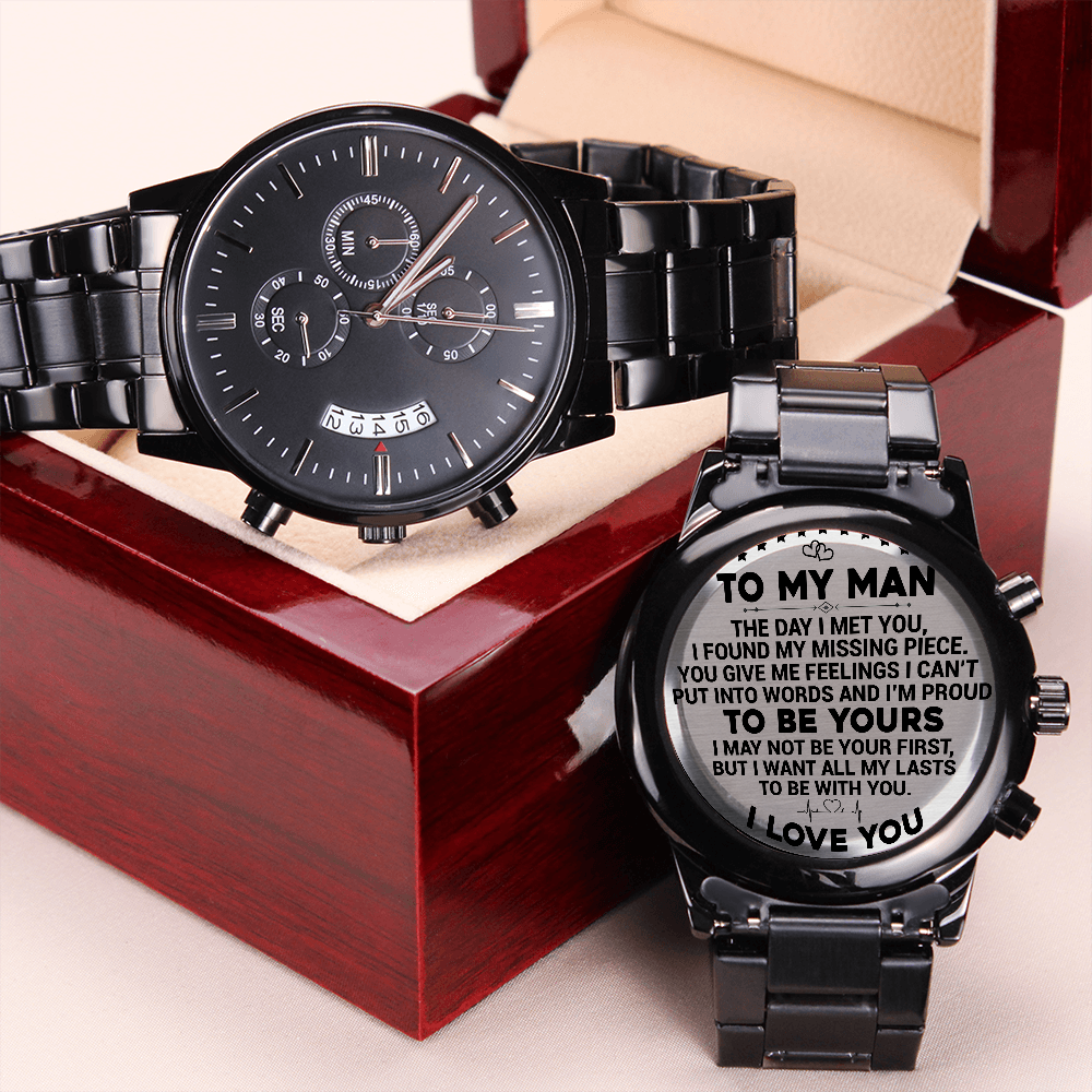 To My Man - I Found My Missing Piece - Engraved Premium Watch