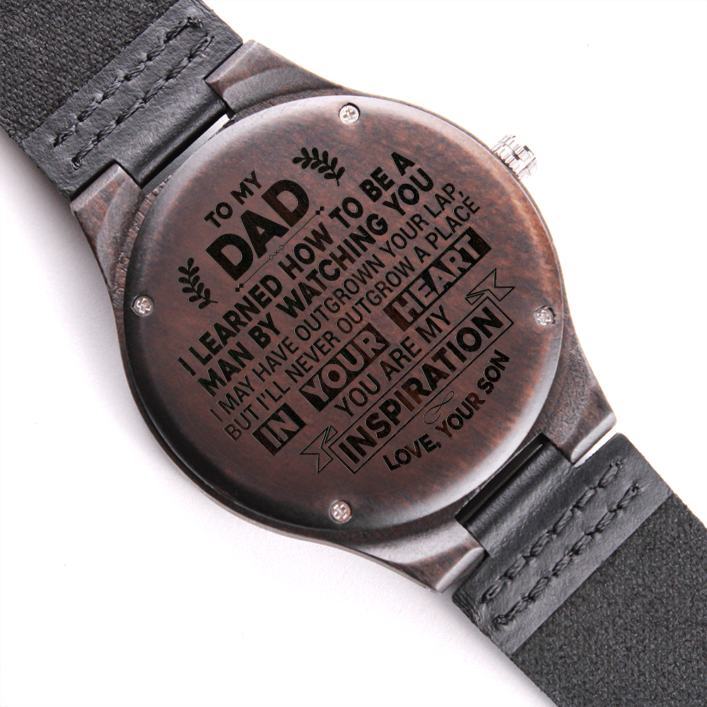 Dad You Are My Inspiration - Engraved Wooden Watch