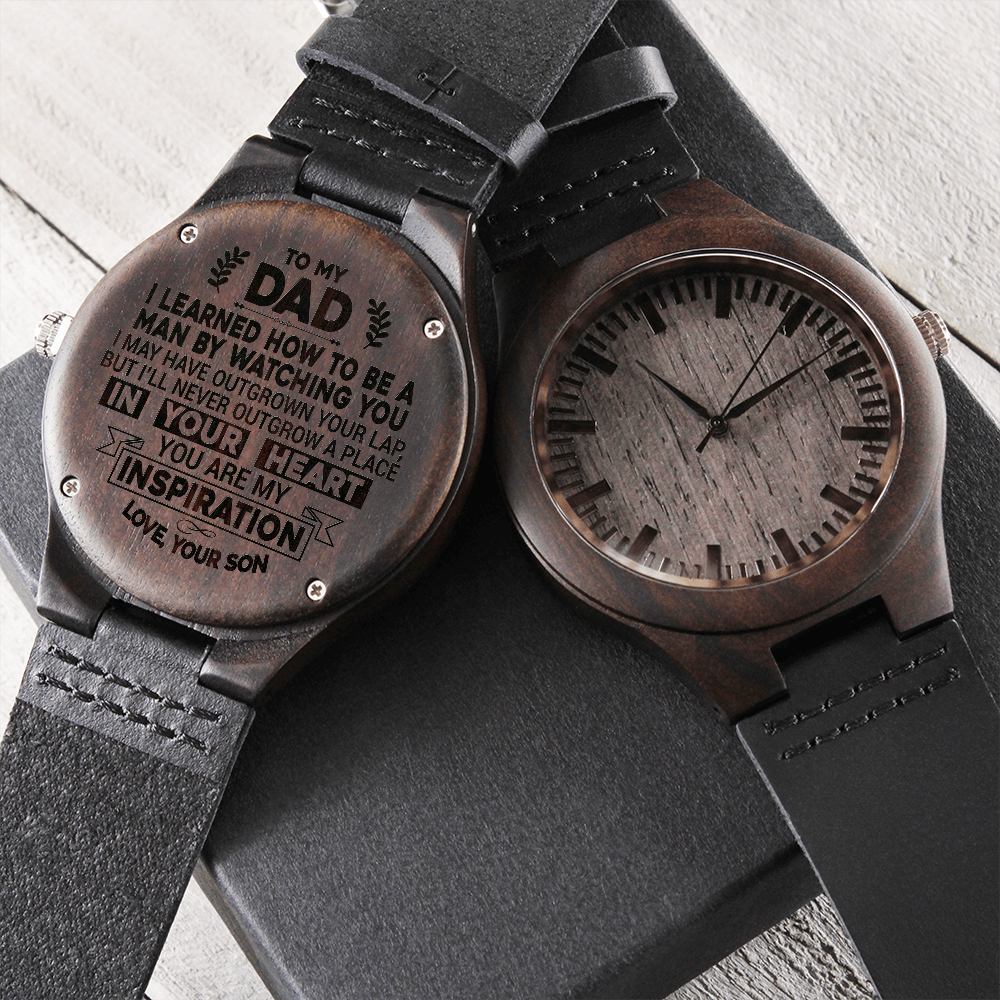 Dad You Are My Inspiration - Engraved Wooden Watch