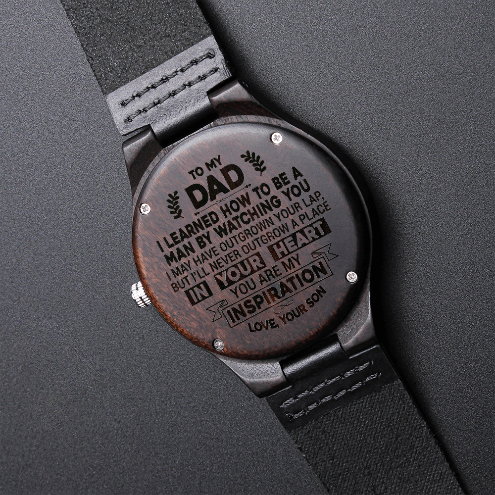 Dad You Are My Inspiration - Engraved Wooden Watch