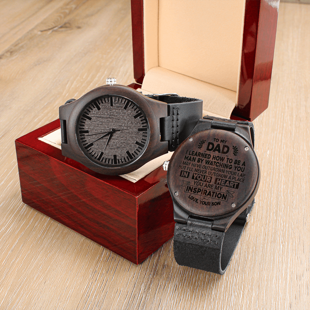 Dad You Are My Inspiration - Engraved Wooden Watch