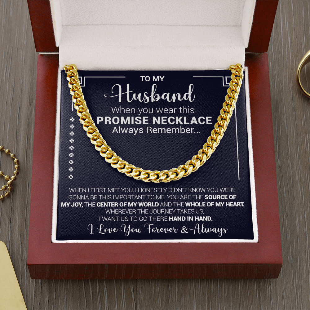 To My Husband - You Are The Source Of My Joy - Cuban Link Necklace