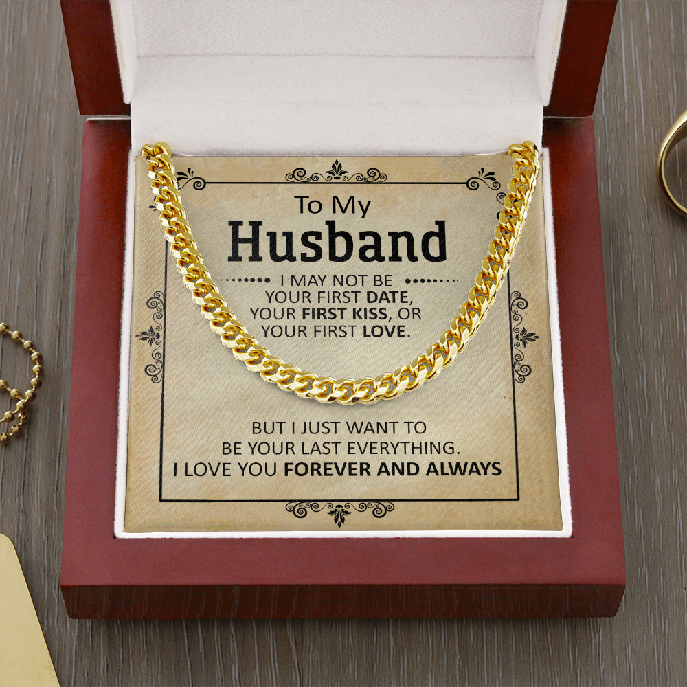 To My Husband - First Date - Cuban Link Chain