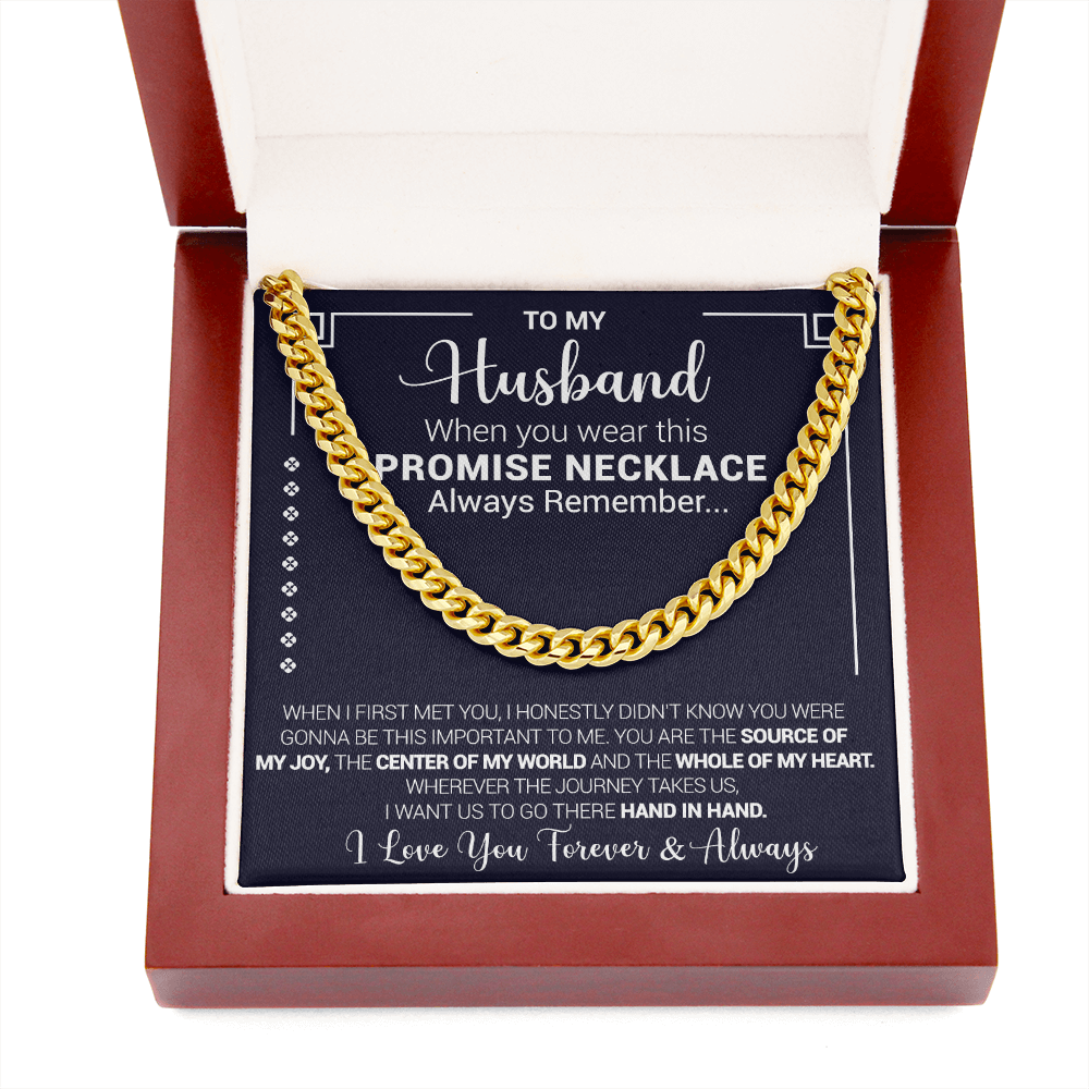 To My Husband - You Are The Source Of My Joy - Cuban Link Necklace