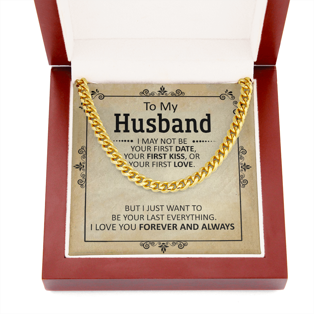 To My Husband - First Date - Cuban Link Chain