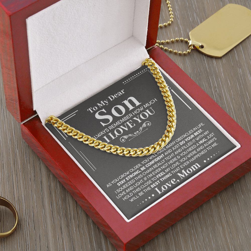 To My Dear Son - Always Remember How Much I Love You - Cuban Chain Necklace