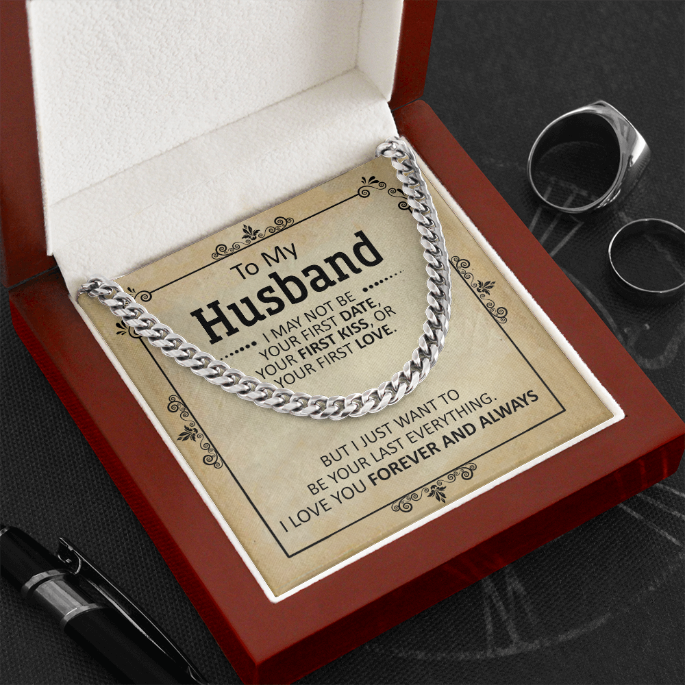 To My Husband - First Date - Cuban Link Chain