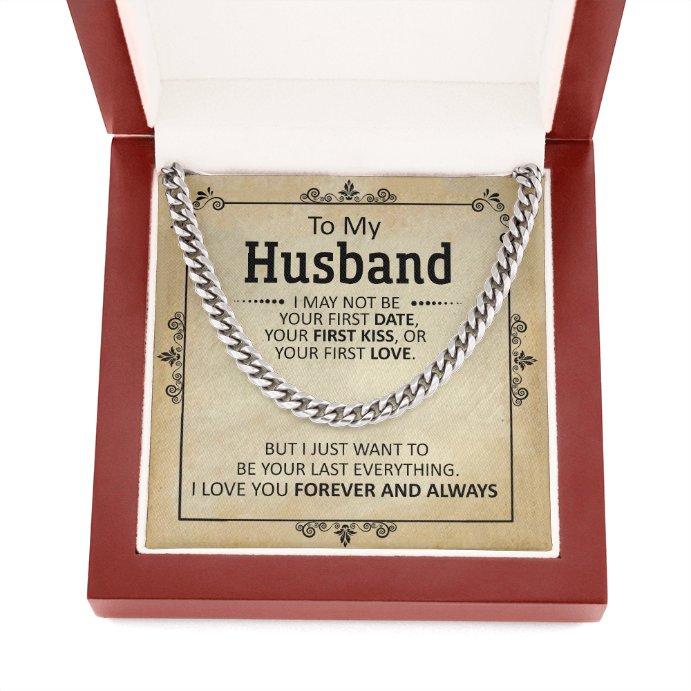 To My Husband - First Date - Cuban Link Chain