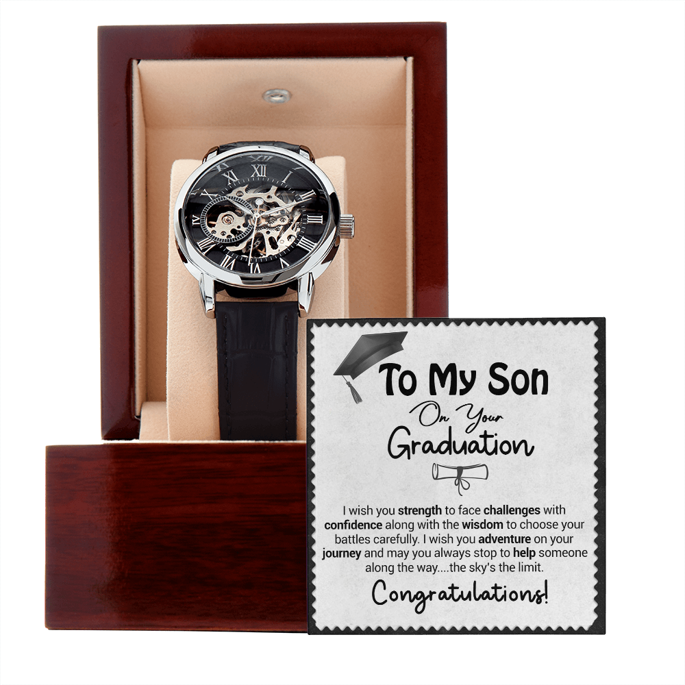 To My Son On Your Graduation - I Wish You Strength - Watch Gift