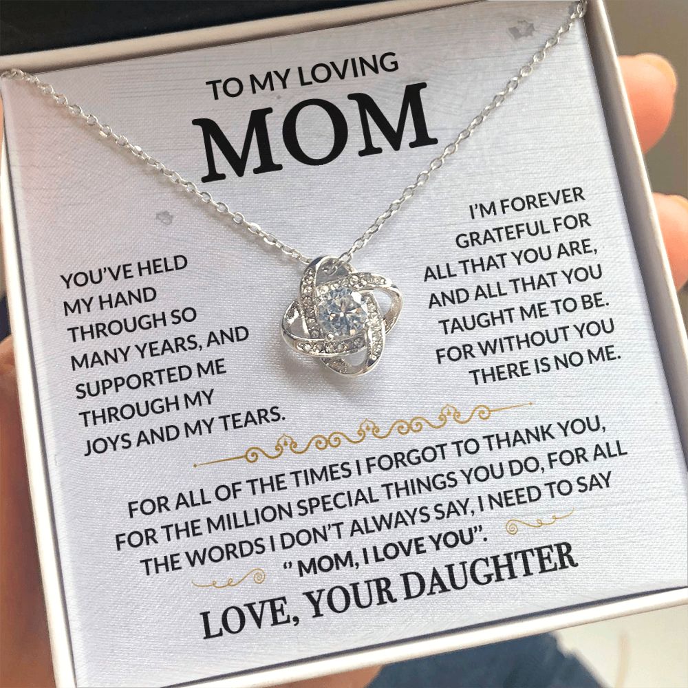 To My Loving Mom - Forever Grateful - Forever Love Necklace