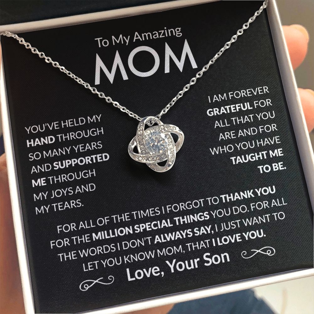 To My Loving Mom - Forever Grateful - Forever Love Necklace