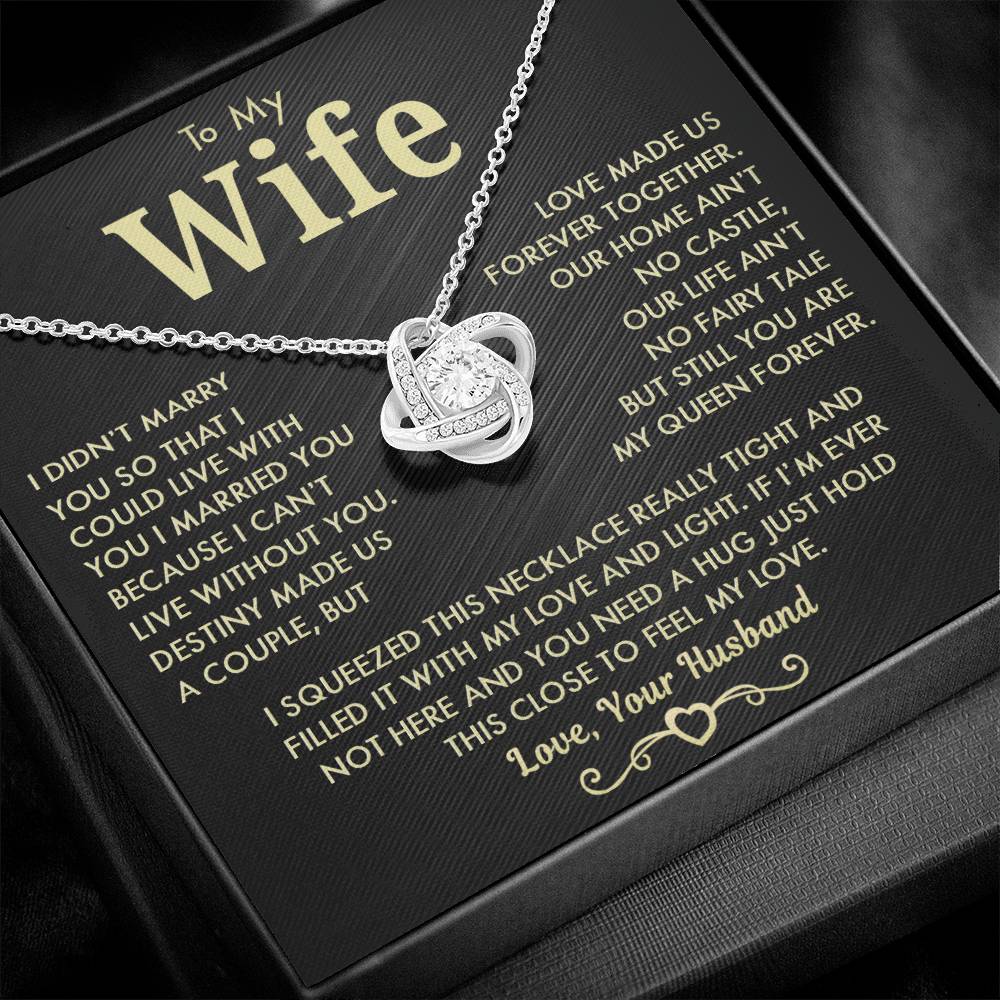 Gift For Wife "Forever Together" Love Knot Necklace