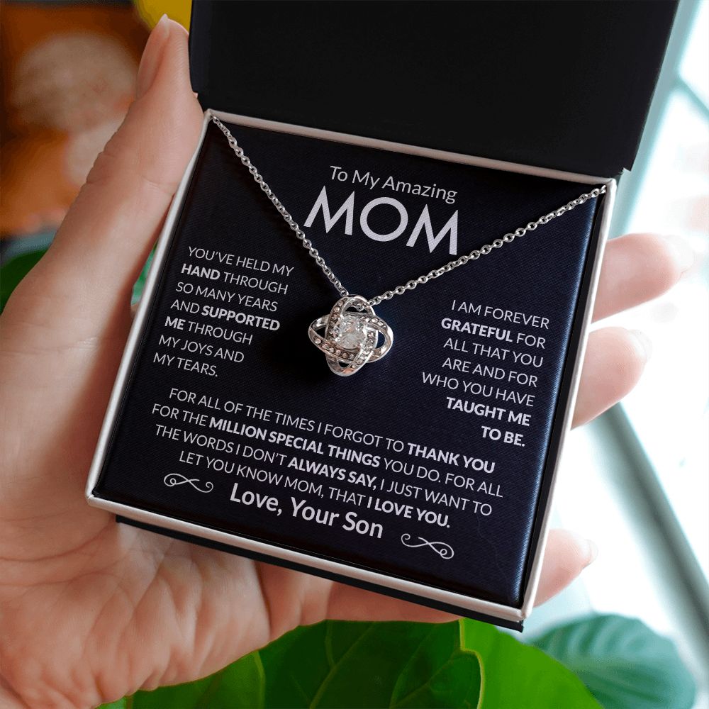 To My Loving Mom - Forever Grateful - Forever Love Necklace