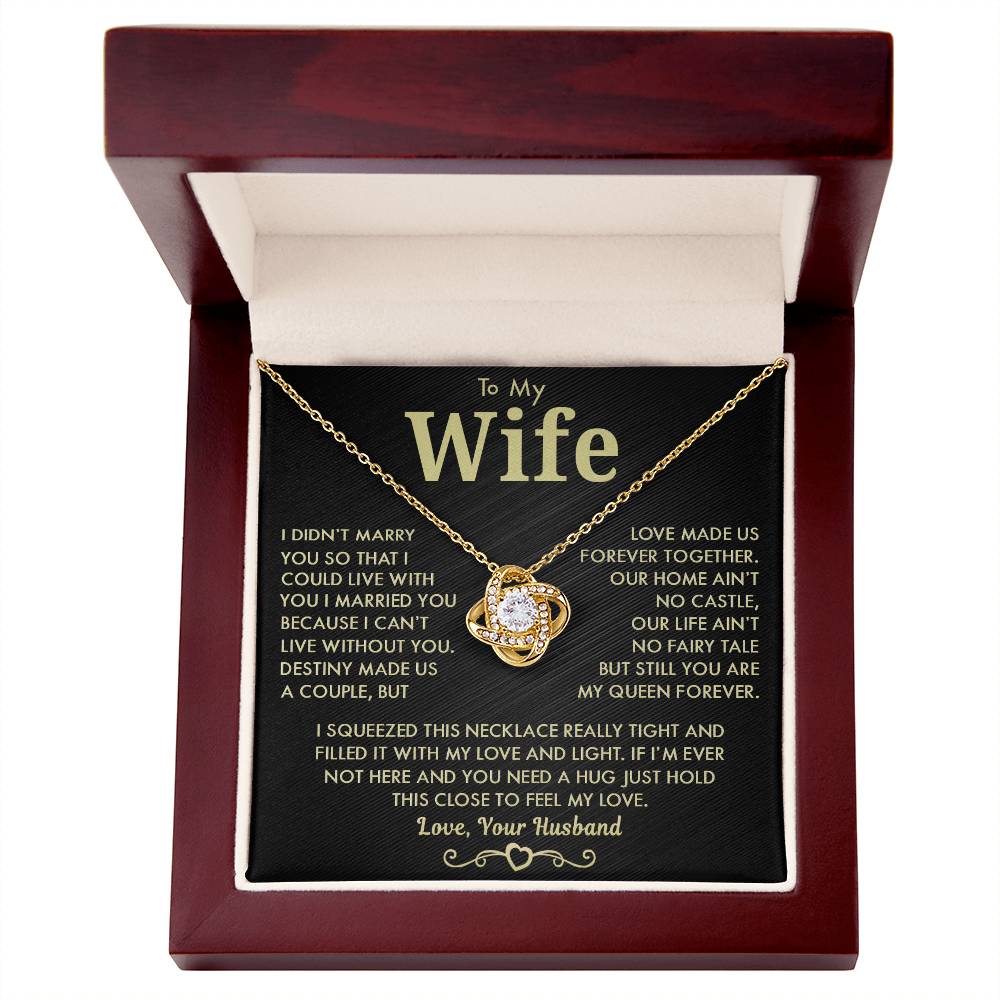 Gift For Wife "Forever Together" Love Knot Necklace