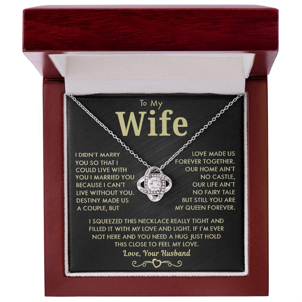 Gift For Wife "Forever Together" Love Knot Necklace