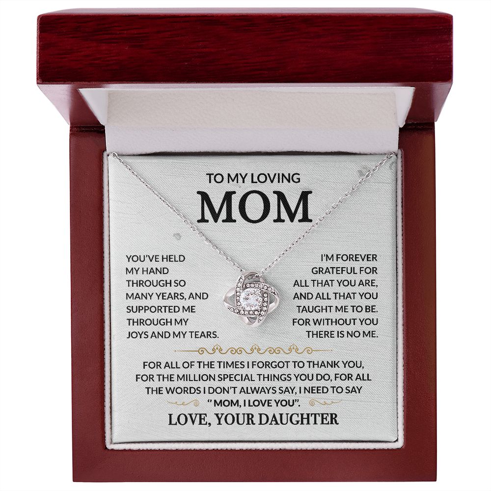 To My Loving Mom - Forever Grateful - Forever Love Necklace