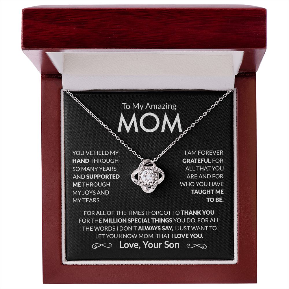 To My Loving Mom - Forever Grateful - Forever Love Necklace