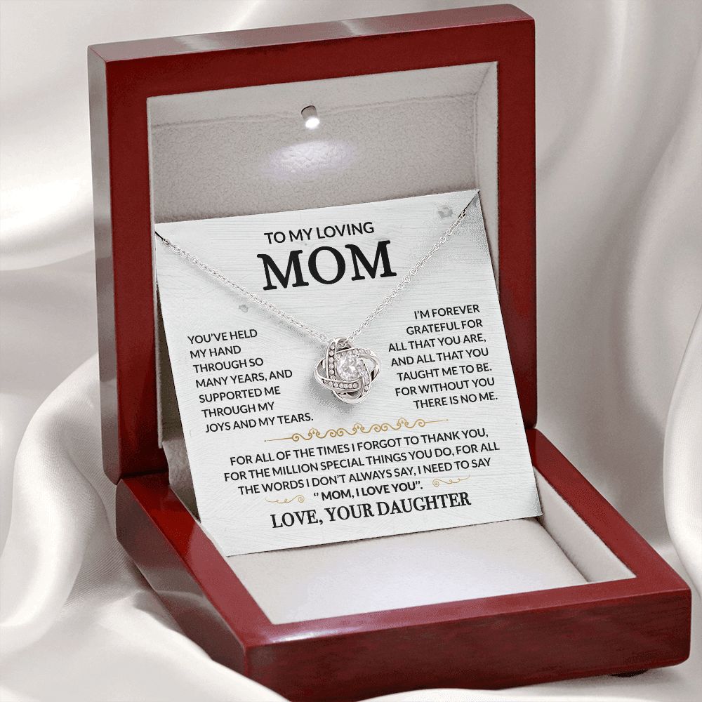 To My Loving Mom - Forever Grateful - Forever Love Necklace