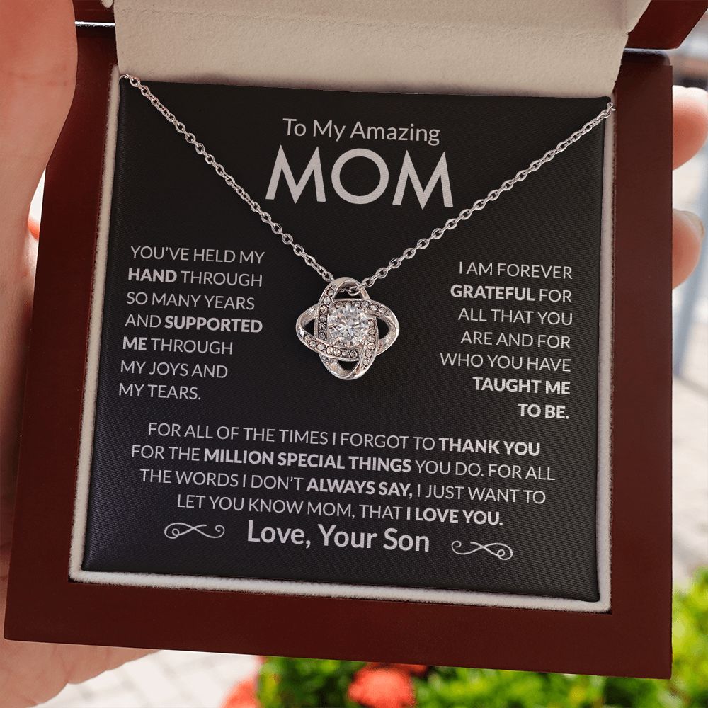 To My Loving Mom - Forever Grateful - Forever Love Necklace