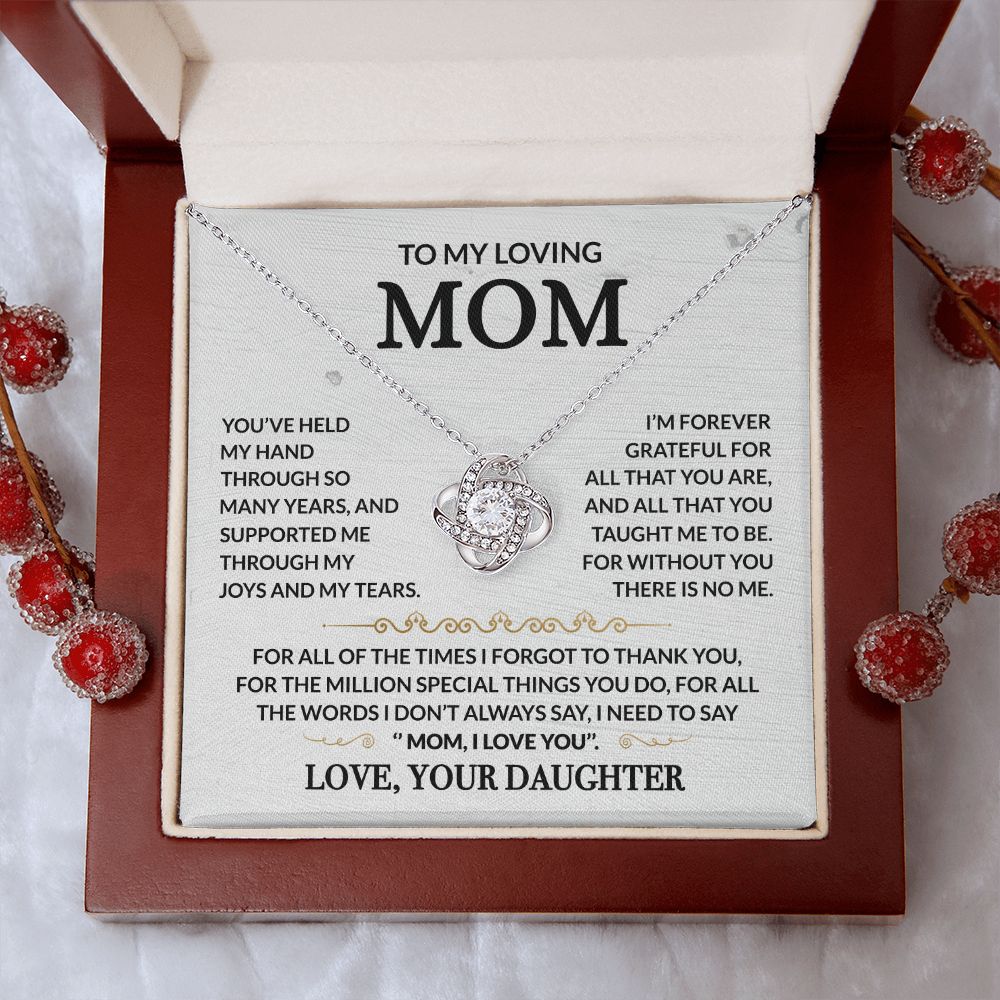 To My Loving Mom - Forever Grateful - Forever Love Necklace