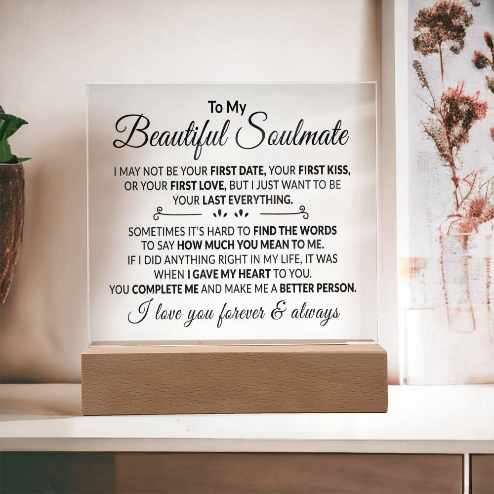 To My Soulmate - I Love You - Acrylic Plaque 08