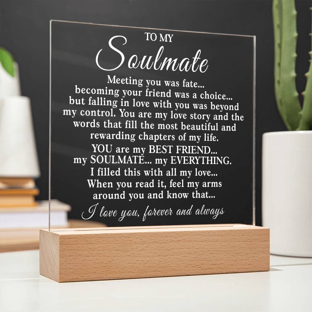 Soulmate - You Are My Love Story - Acrylic Plaque 10