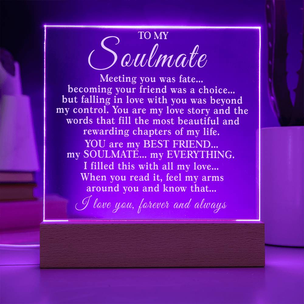 Soulmate - You Are My Love Story - Acrylic Plaque 10