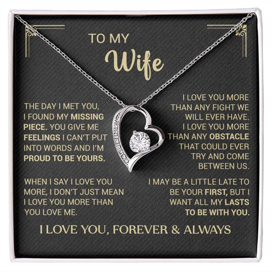 To My Wife - The Day I Met You - Love Knot Necklace