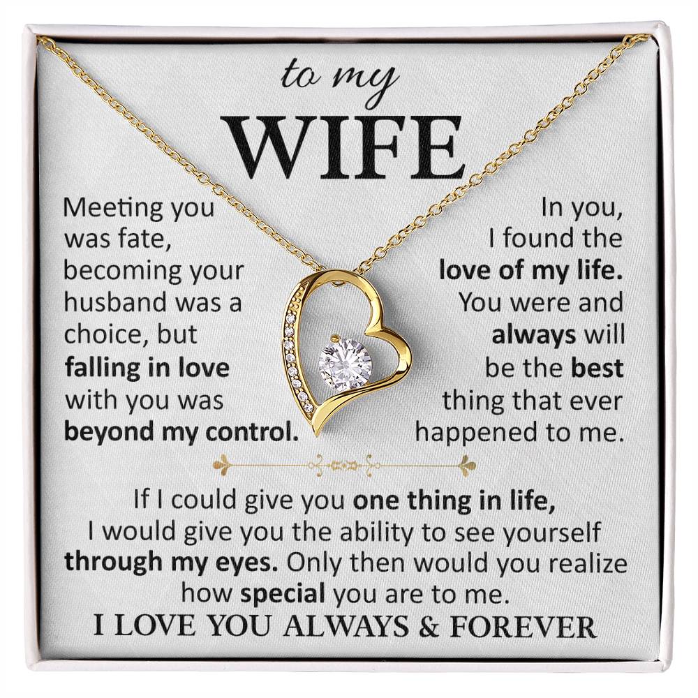 Husband To Wife "Love Of My Life" Forever Love Necklace