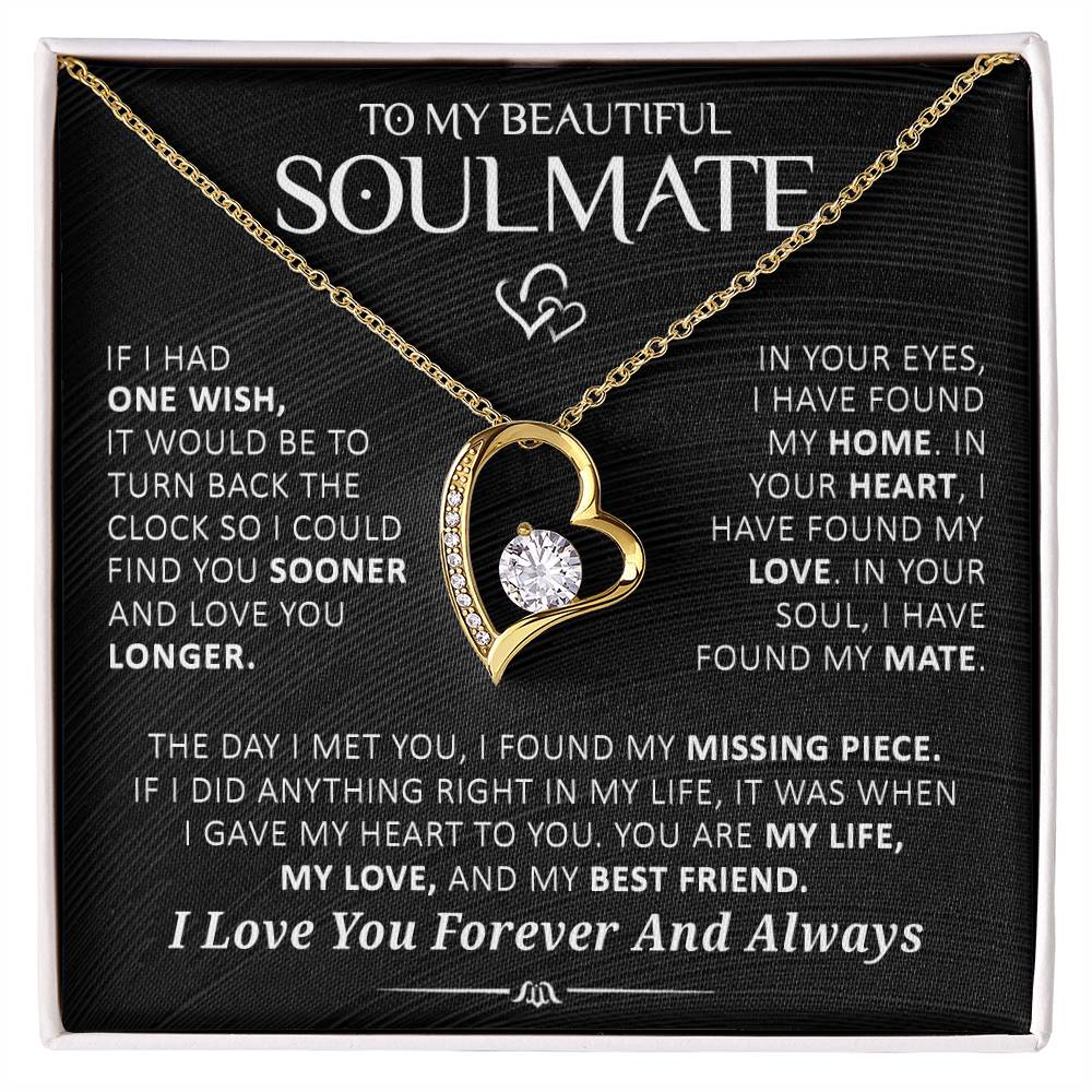 Gift for Soulmate "In Your Eyes I Have Found My Home" Necklace