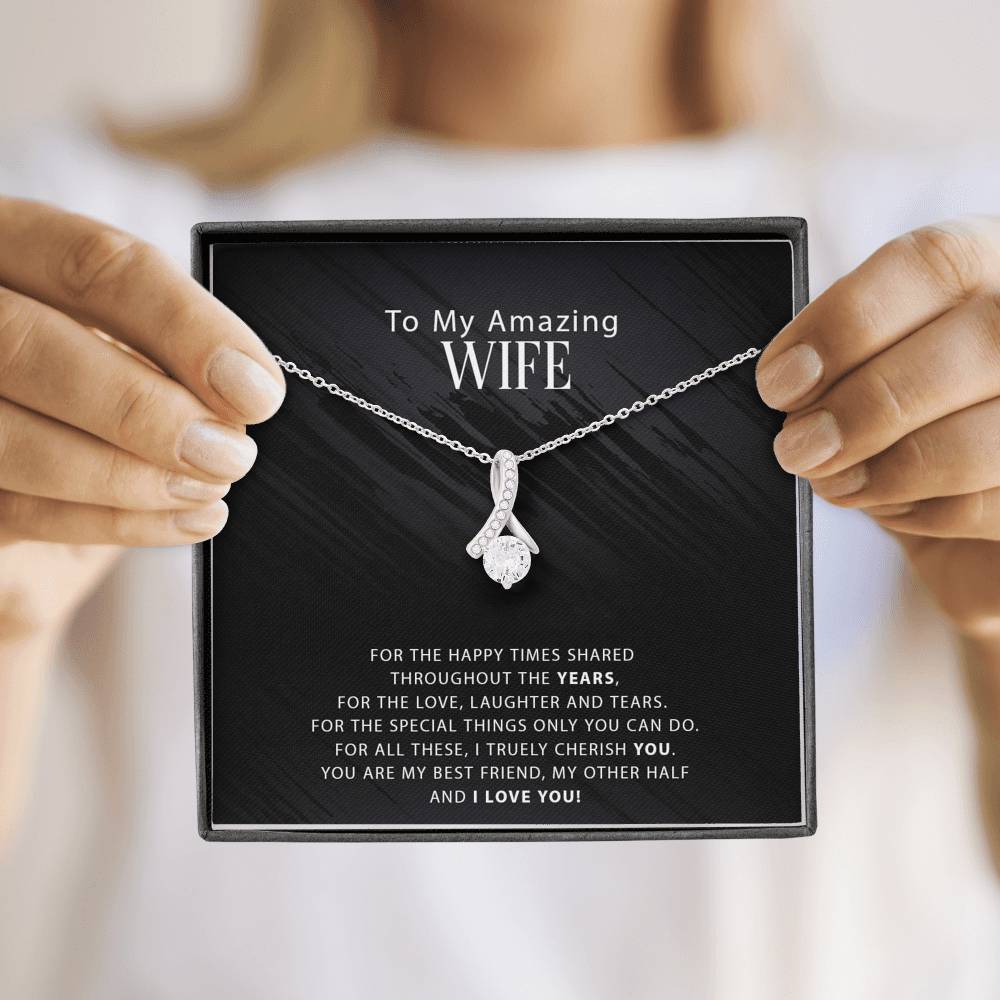 To My Amazing Wife - For The Happy Times Shared Throughout The Years - Alluring Necklace