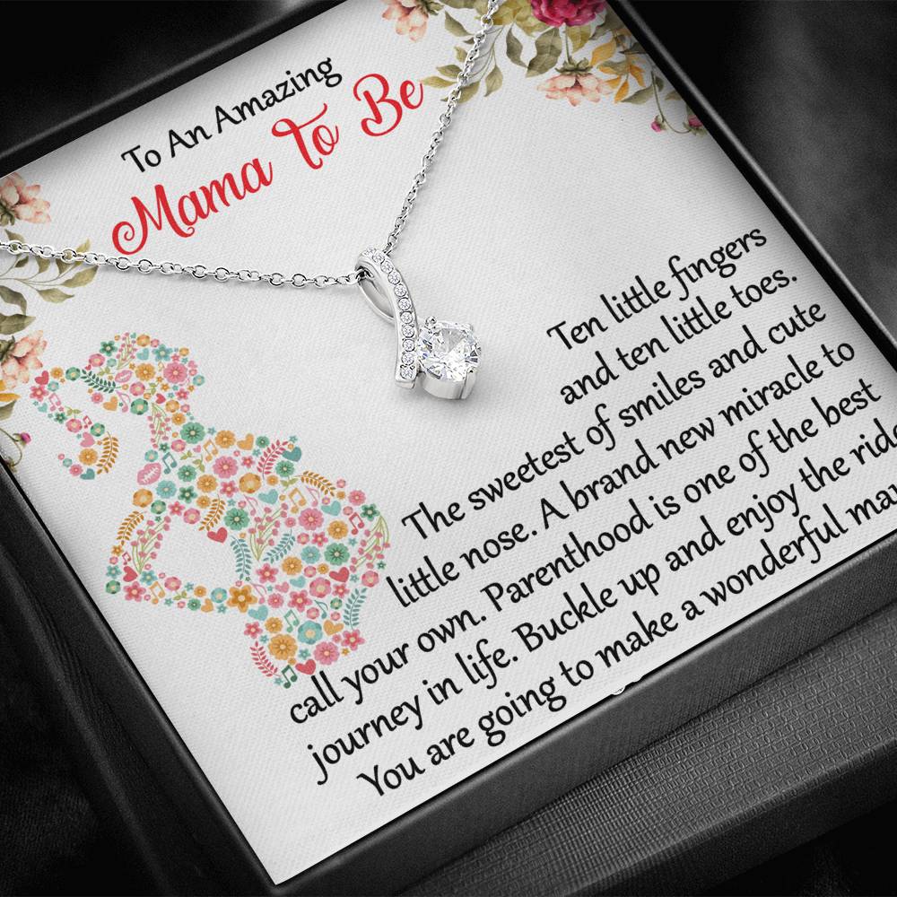 To An Amazing Mama To Be - Ten Little Fingers And Ten little Toes - Alluring Necklace